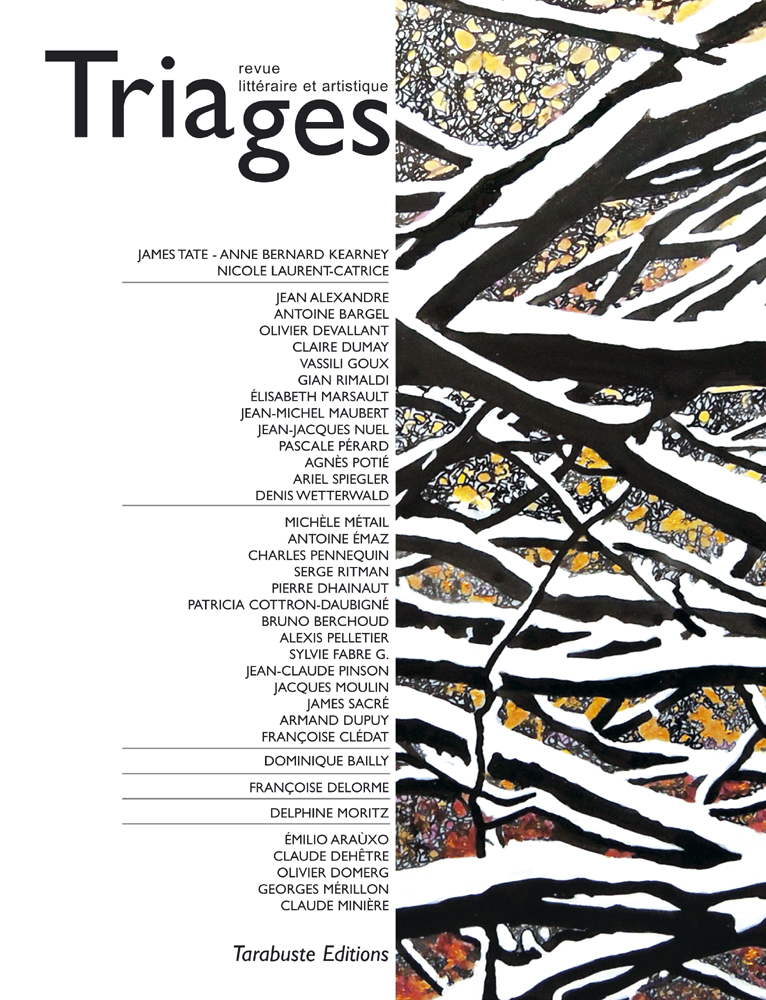 Triages, revue littéraire et artistique, Tarbuste éditions, 2016