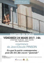 24 mars, à l’Université de Toulouse Jean-Jaurès, « En quoi la poésie contemporaine peut-elle être dite encore ‘pastorale’ ? »